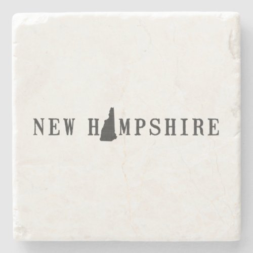 New Hampshire Name State Shaped Letter Word Art Stone Coaster