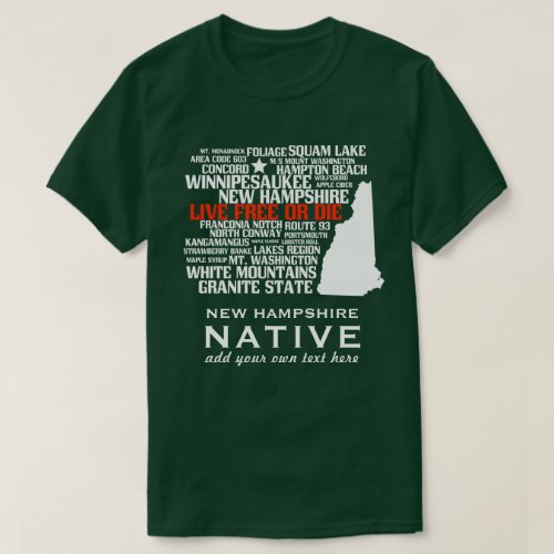 New Hampshire Native Live Free or Die T_Shirt