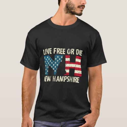 New Hampshire Patriotic Live Free Or Die Product T_Shirt