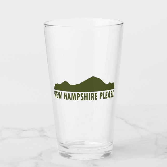 New Hampshire Please Glass (Front)