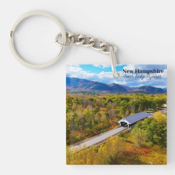 New Hampshire Plymouth Smith Bridge Keychain by RenderlyYours at Zazzle
