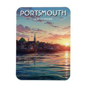 New Hampshire Portsmouth Travel Magnet