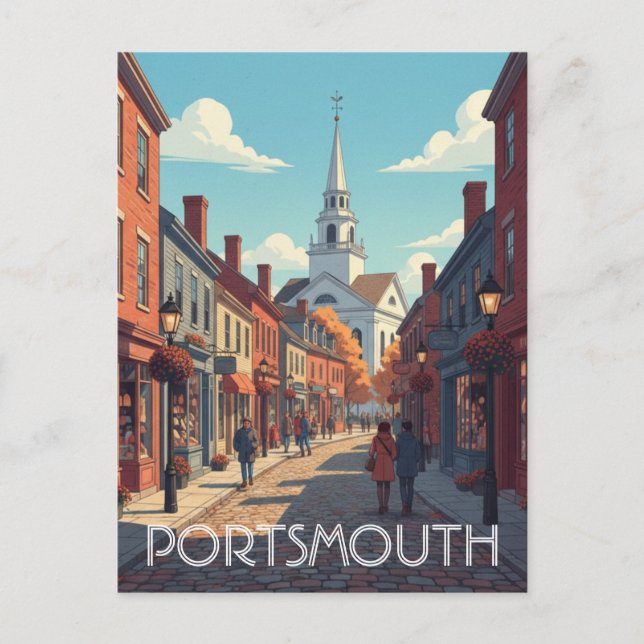 New Hampshire Portsmouth Travel Postcard (Front)