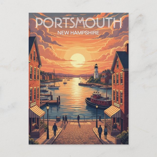 New Hampshire Portsmouth Travel Postcard (Front)