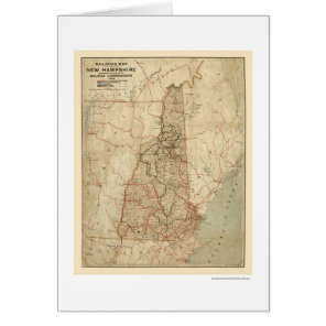New Hampshire Railroad Map 1894 Cards