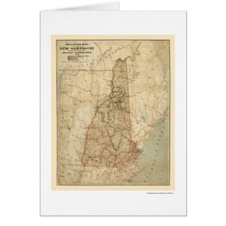 New Hampshire Railroad Map 1894 Cards