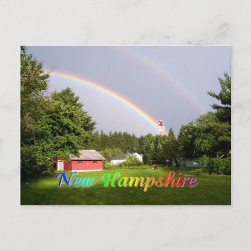 New Hampshire rainbow Postcard
