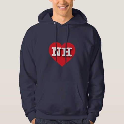 New Hampshire Red Heart _ I love NH Hoodie