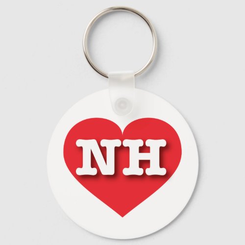 New Hampshire Red Heart _ I love NH Keychain