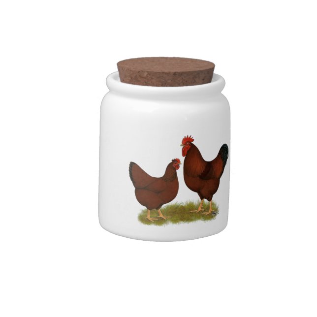 New Hampshire Reds Candy Jar (Left)