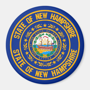 New Hampshire Round Emblem Magnet