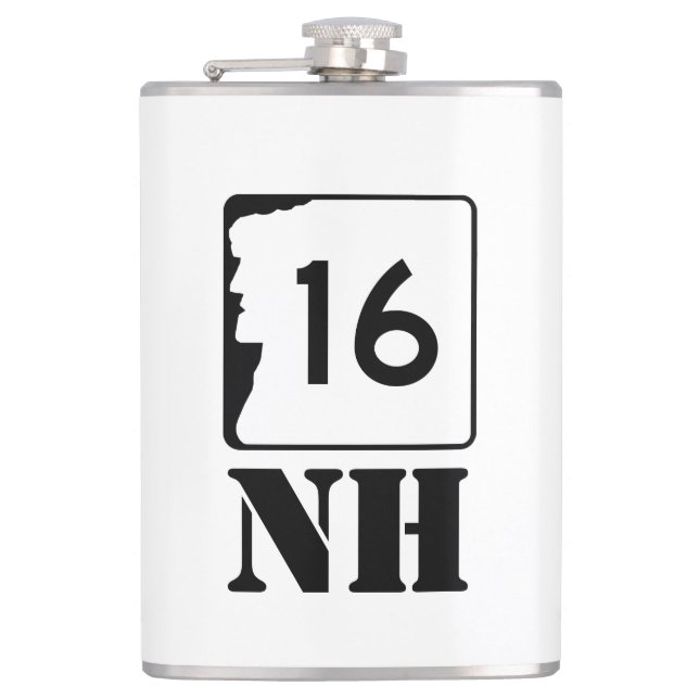 New Hampshire Route 16 Flask (Front)