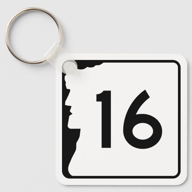 New Hampshire Route 16 Keychain (Front)