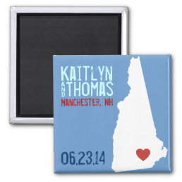 New Hampshire Save the Date - Customizable City Magnet