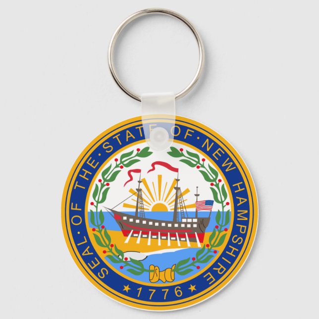 New Hampshire Seal Keychain (Front)
