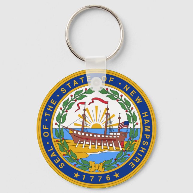 New Hampshire Seal Keychain (Front)