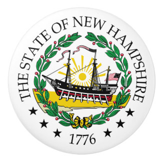 New Hampshire sign Ceramic Knob