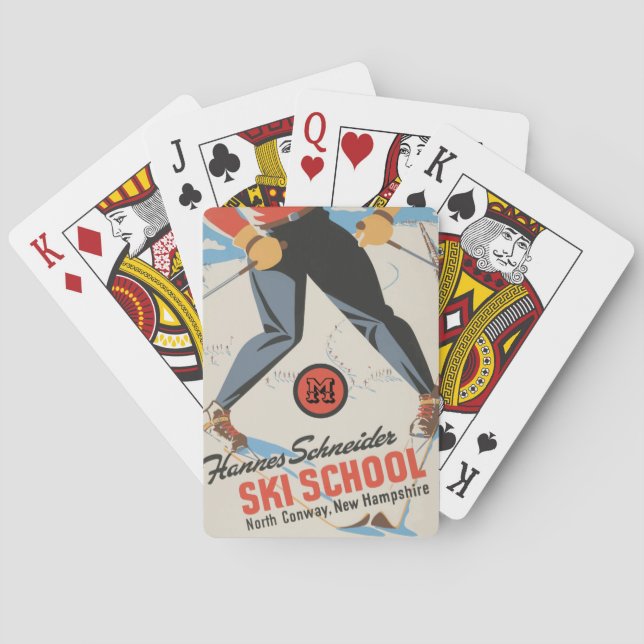 New Hampshire Ski School Poker Cards (Back)