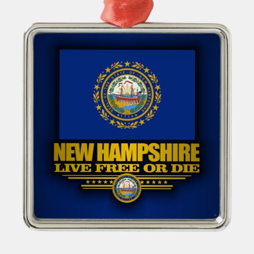 New Hampshire SP Metal Ornament