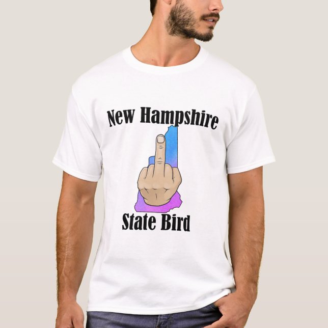 New Hampshire state bird t-shirt middle finger (Front)