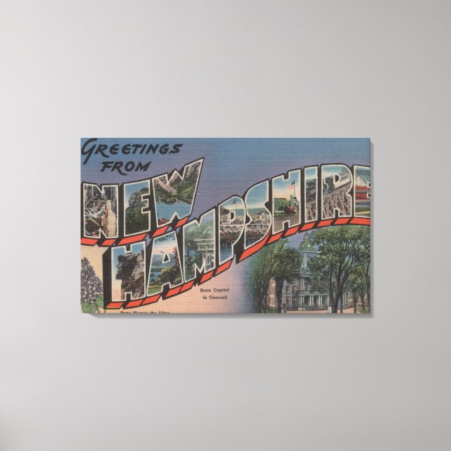 New Hampshire (State Capital/Flower) Canvas Print (Front)