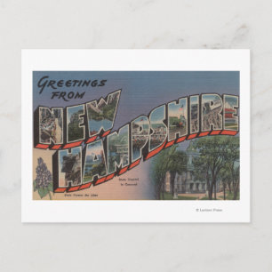 New Hampshire (State Capital/Flower) Postcard