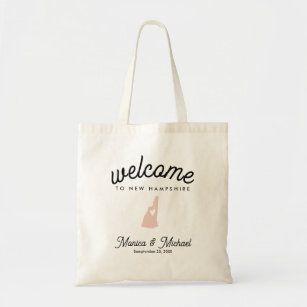 NEW HAMPSHIRE State Destination Wedding ANY COLOR  Tote Bag