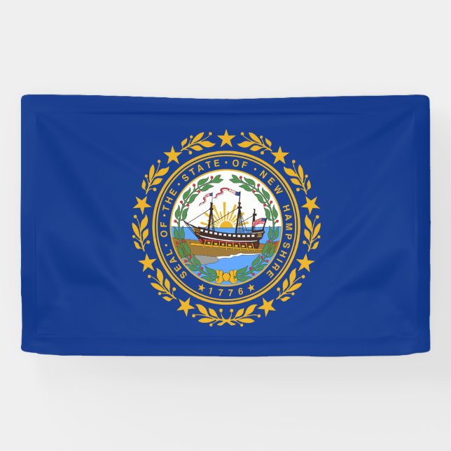 New Hampshire State Flag Banner (Horizontal)