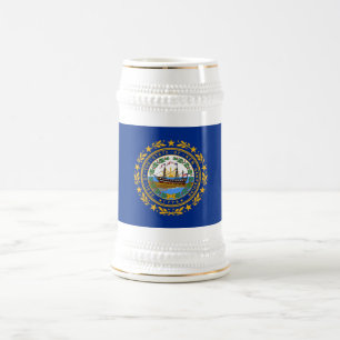 New Hampshire State Flag Beer Stein