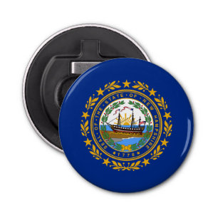 New Hampshire State Flag Bottle Opener