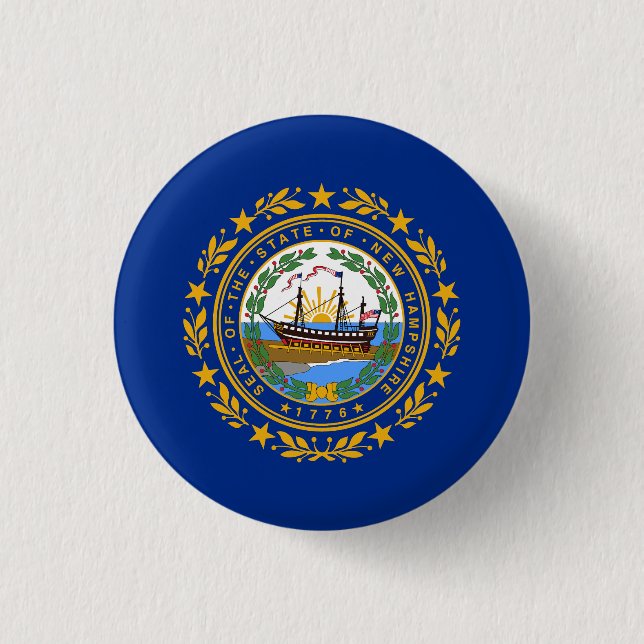 New Hampshire State Flag Button (Front)