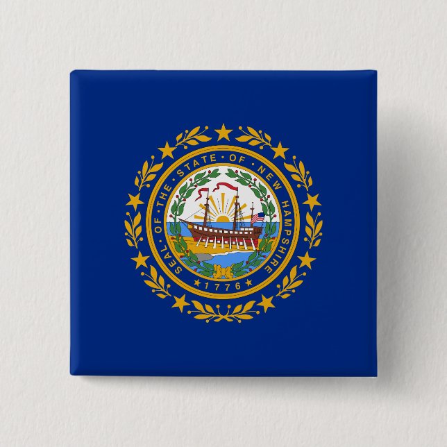 New Hampshire State Flag Button (Front)