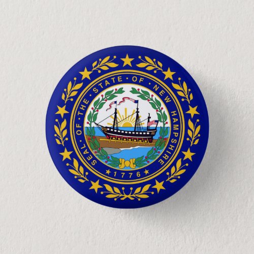 New Hampshire state flag Button