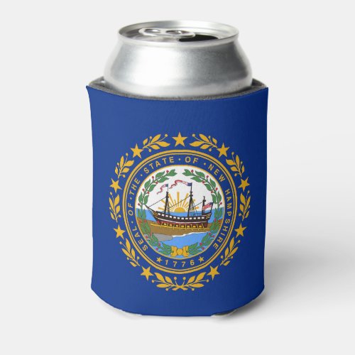 New Hampshire State Flag Can Cooler