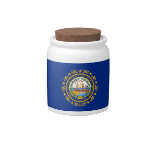 New Hampshire State Flag Candy Jar