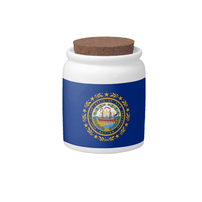 New Hampshire State Flag Candy Jar (Front)
