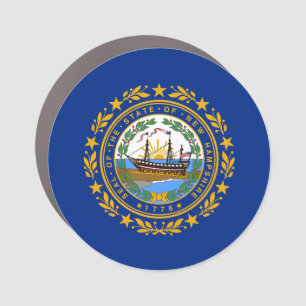 New Hampshire State Flag Car Magnet
