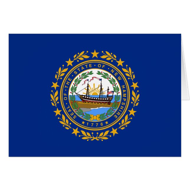 New Hampshire State Flag Cards (Front Horizontal)