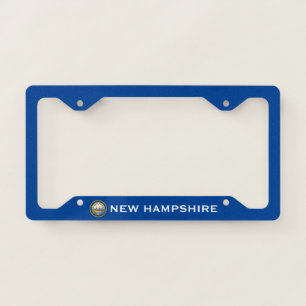 New Hampshire State Flag Custom Blue License Plate Frame