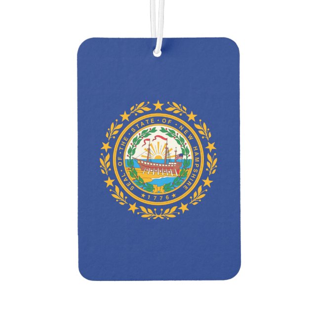 New Hampshire State Flag Design Air Freshener (Back)