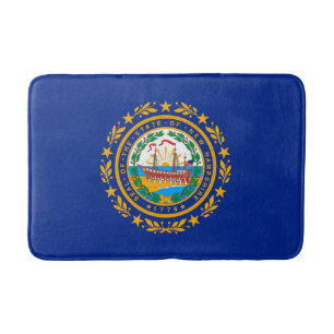 New Hampshire State Flag Design Bathroom Mat