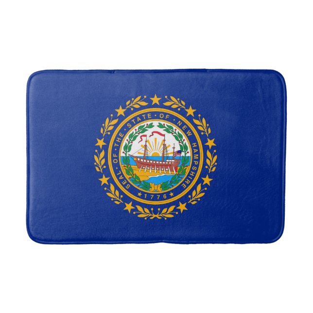New Hampshire State Flag Design Bathroom Mat (Front)