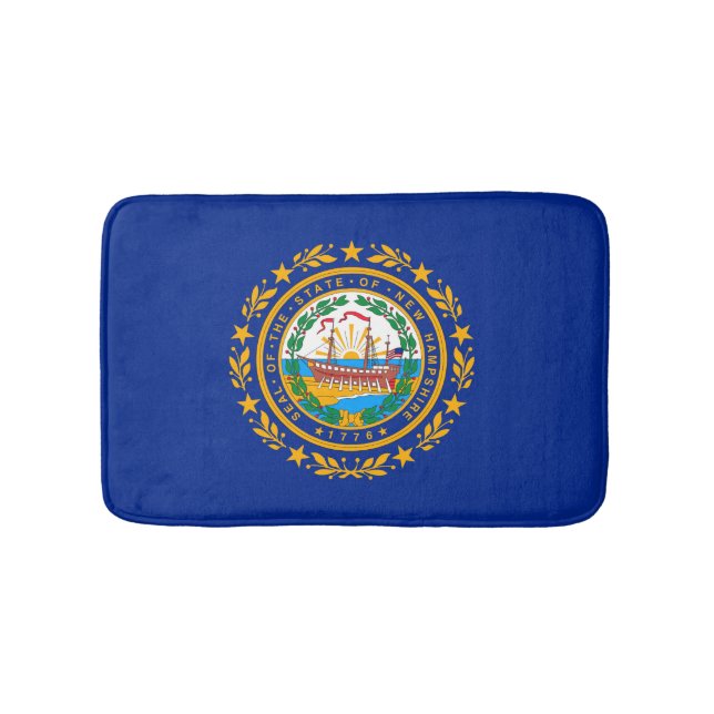 New Hampshire State Flag Design Bathroom Mat (Front)