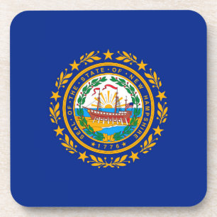 New Hampshire State Flag Design Beverage Coaster
