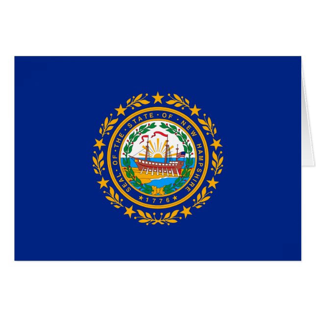 New Hampshire State Flag Design Cards (Front Horizontal)