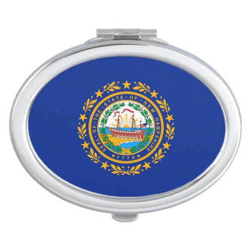 New Hampshire State Flag Design Decor Compact Mirror