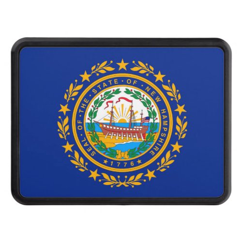 New Hampshire State Flag Design Decor Tow Hitch Cover