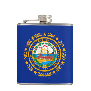 New Hampshire State Flag Design Flask