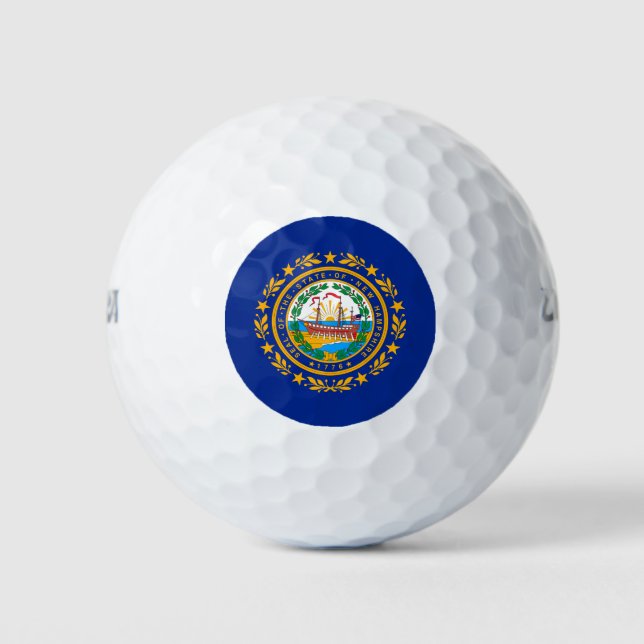 New Hampshire State Flag Design Golf Balls (Front)