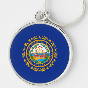 New Hampshire State Flag Design Keychain